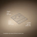 3/4 view of product with dimensions