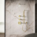KOHLER K-37722-G Cinq Square single-function filtered showerhead, 1.75 gpm, vibrant brushed moderne brass - view 2
