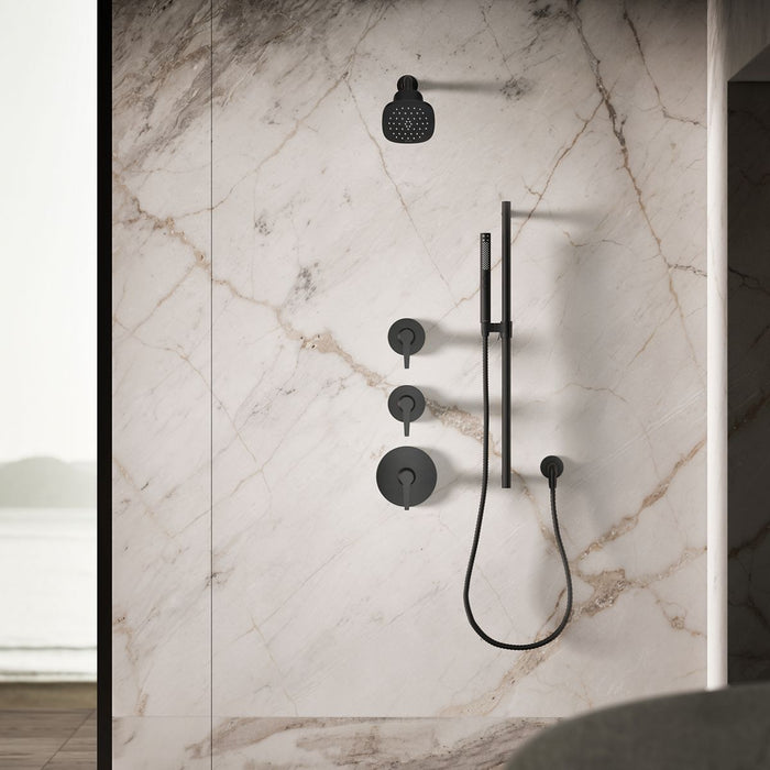 KOHLER K-37722-Y Cinq Square single-function filtered showerhead, 2.5 gpm, matte black - view 2