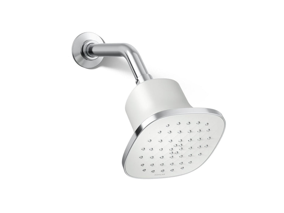 KOHLER K-37722-Y Cinq Square single-function filtered showerhead, 2.5 gpm, polished chrome