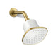 KOHLER K-37722-Y Cinq Square single-function filtered showerhead, 2.5 gpm, vibrant brushed moderne brass