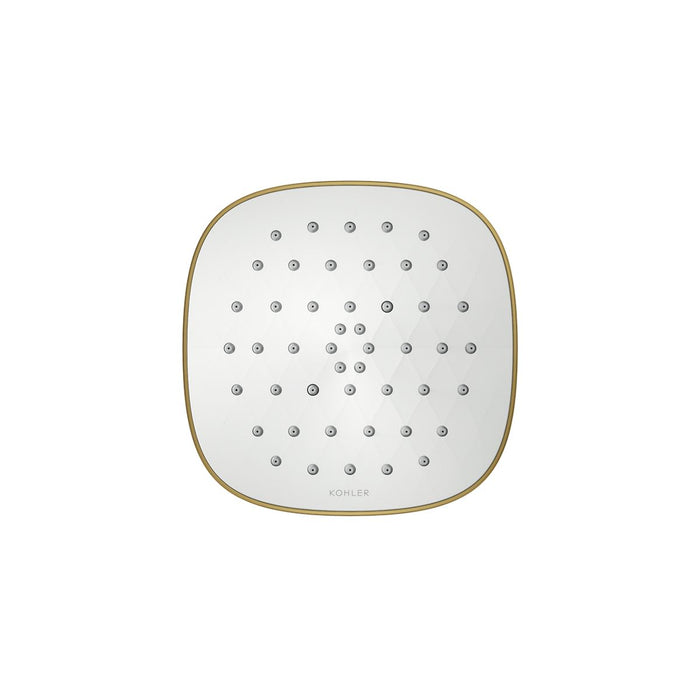 KOHLER K-37722-Y Cinq Square single-function filtered showerhead, 2.5 gpm, vibrant brushed moderne brass - view 5