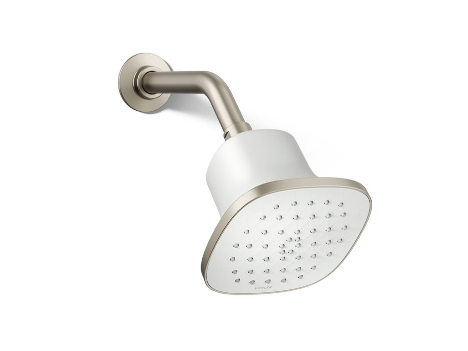 KOHLER K-37722-Y Cinq Square single-function filtered showerhead, 2.5 gpm, vibrant brushed nickel