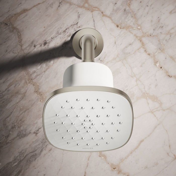 KOHLER K-37722-Y Cinq Square single-function filtered showerhead, 2.5 gpm, vibrant brushed nickel - view 3
