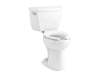 KOHLER K-37740 Highline Two-piece Elongated Toilet, 1.28 GPF, White - 3/4 view of product