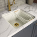 KOHLER K-37819 Wire Sink Basket for Audrine Kitchen Sink, Dune - Shows close up detail of product in room