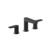 KOHLER K-37887-4 Taut Widespread bathroom sink faucet, 1.2 gpm, matte black