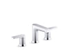 KOHLER K-37893-4 Hint Widespread bathroom sink faucet, 1.2 gpm, polished chrome