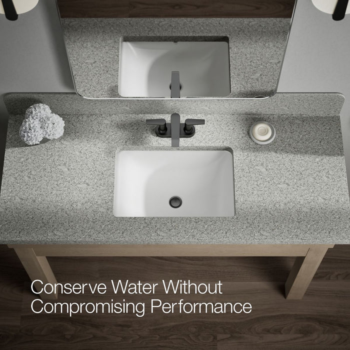 KOHLER K-37894-4 Hint Centerset bathroom sink faucet, 1.2 gpm, matte black - view 4
