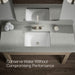 KOHLER K-37894-4 Hint Centerset bathroom sink faucet, 1.2 gpm, vibrant brushed nickel - view 4