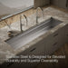 KOHLER K-37905-WAL Synthos 69-3/4" Undermount Single-bowl Workstation Kitchen Sink, Solid Wood Dark Walnut - Detail image of 
