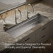 KOHLER K-37906-WAL Synthos 57-3/4" Undermount Single-bowl Workstation Kitchen Sink, Solid Wood Dark Walnut - Detail image of 