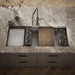 KOHLER K-37907-WAL Synthos 45-3/4" Undermount Single-bowl Workstation Kitchen Sink, Solid Wood Dark Walnut - Shows close up d