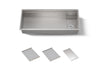 KOHLER K-37907 Synthos 45-3/4" undermount single-bowl kitchen sink, stainless steel