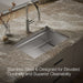 KOHLER K-37911-WAL Synthos 27-3/4" Undermount Single-bowl Workstation Kitchen Sink, Solid Wood Dark Walnut - Detail image of 