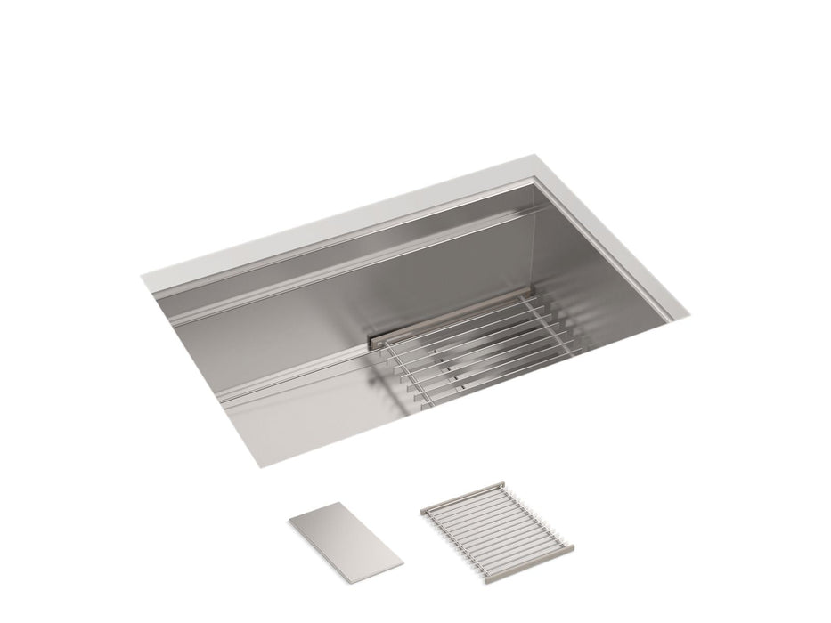KOHLER K-37911 Synthos 27-3/4" undermount single-bowl kitchen sink, stainless steel - view 2