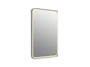 KOHLER K-38023-DLM Essential 22" x 34" rectangular lighted framed mirror, brushed nickel