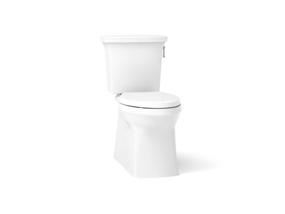 KOHLER K-3814-RA Corbelle Two-piece elongated toilet with skirted trapway, 1.28 gpf, white