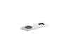 KOHLER K-38167 4" two-hole escutcheon plate for Insight and Kinesis lavatory faucets and soap dispensers, polished chrome