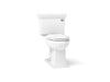 KOHLER K-3817-RA Memoirs Stately Two-piece Elongated Toilet, 1.28 GPF, White - 3/4 view of product