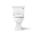 KOHLER K-3817-RA Memoirs Stately Two-piece Elongated Toilet, 1.28 GPF, White - front view of product