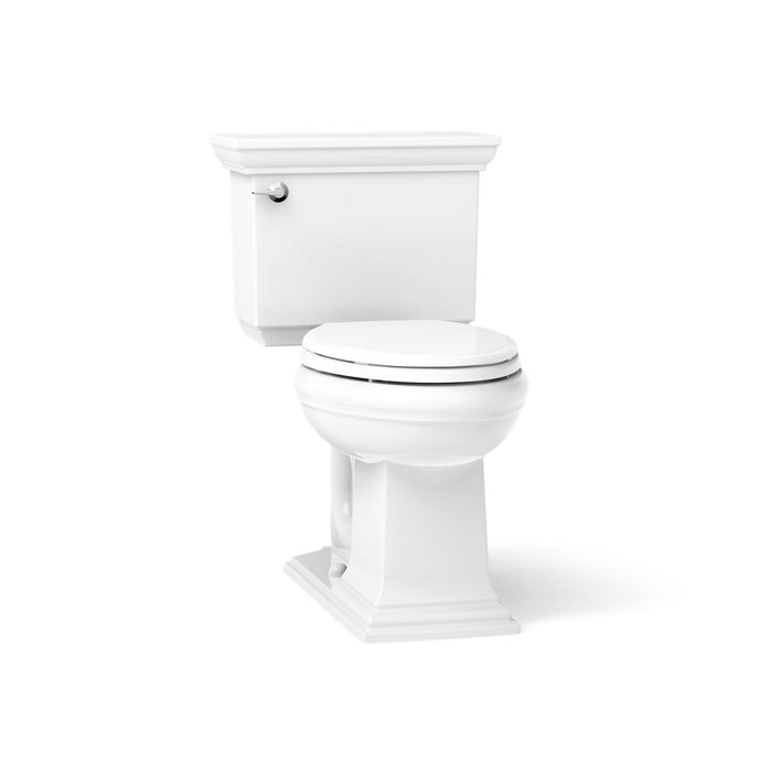 KOHLER K-3817-U Memoirs Stately Two-piece Elongated Toilet, 1.28 GPF, White - 3/4 view of product