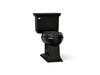 KOHLER K-3817 Memoirs Stately Two-piece Elongated Toilet, 1.28 GPF, Black Black - 3/4 view of product