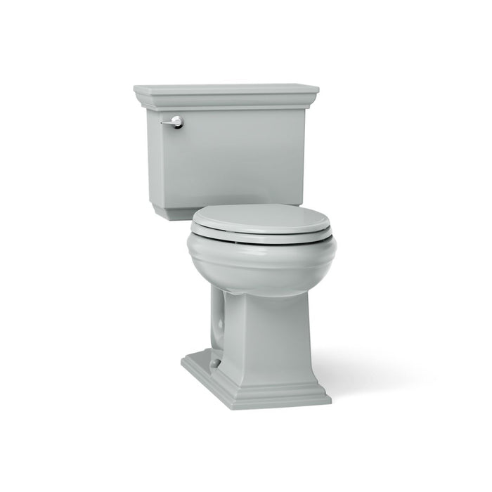 KOHLER K-3817 Memoirs Stately Two-piece Elongated Toilet, 1.28 GPF, Ice Grey - 3/4 view of product