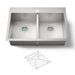 KOHLER K-3820-1 Vault 33" top-/undermount double-bowl kitchen sink, stainless steel - view 4