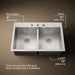KOHLER K-3820-3 Vault 33" top-/undermount double-bowl kitchen sink, stainless steel - view 5