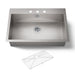 KOHLER K-3821-3 Vault 33" top-/undermount single-bowl kitchen sink, stainless steel - view 5
