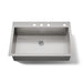 KOHLER K-3821-4 Vault 33" top-/undermount single-bowl kitchen sink, stainless steel - view 4