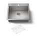 KOHLER K-3822-1 Vault 25" top-/undermount single-bowl kitchen sink, stainless steel - view 5