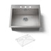 KOHLER K-3822-3 Vault 25" top-/undermount single-bowl kitchen sink, stainless steel - view 5