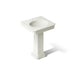 KOHLER K-38227-1 Claude 24" Rectangular Pedestal Bathroom Sink, Dune - 3/4 view of product