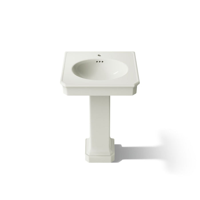 KOHLER K-38227-1 Claude 24" Rectangular Pedestal Bathroom Sink, Dune - Detail image of a product feature