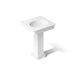 KOHLER K-38227-1 Claude 24" Rectangular Pedestal Bathroom Sink, White - 3/4 view of product