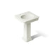 KOHLER K-38227-8 Claude 24" Rectangular Pedestal Bathroom Sink, Dune - 3/4 view of product