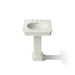 KOHLER K-38227-8 Claude 24" Rectangular Pedestal Bathroom Sink, Dune - Detail image of a product feature
