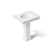 KOHLER K-38228-8 Claude 30" Rectangular Pedestal Bathroom Sink, White - 3/4 view of product