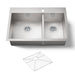 KOHLER K-3823-1 Vault 33" top-/undermount double-bowl kitchen sink, stainless steel - view 3