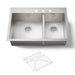 KOHLER K-3823-3 Vault 33" top-/undermount double-bowl kitchen sink, stainless steel