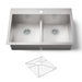 KOHLER K-3838-1 Vault Smart Divide 33" top-/undermount double-bowl kitchen sink, stainless steel - view 4