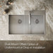 KOHLER K-3839-1 Vault Smart Divide 33" top-/undermount double-bowl kitchen sink, stainless steel - view 2