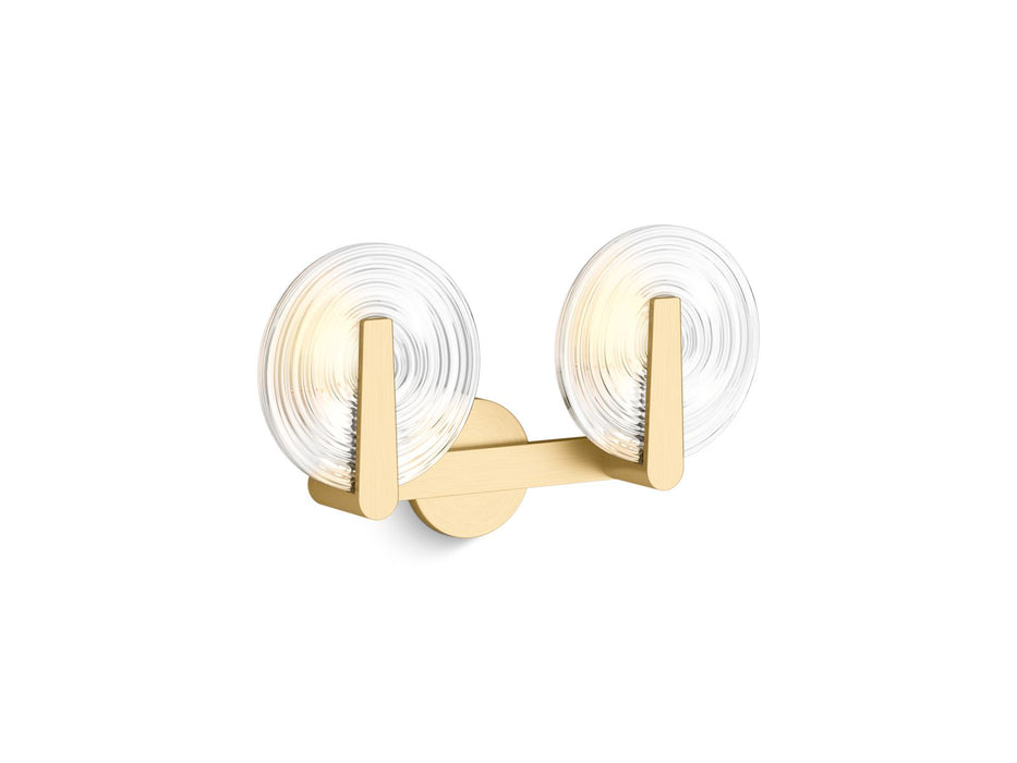 KOHLER K-38397-SC02S Hint Two-light sconce, brushed moderne brass - view 2