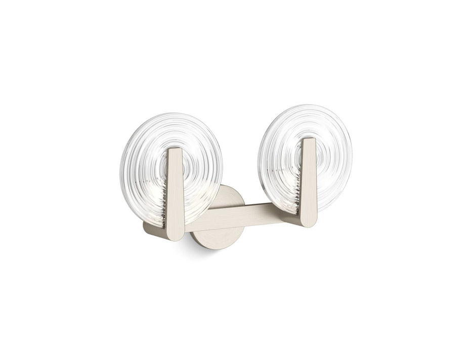 KOHLER K-38397-SC02S Hint Two-light sconce, brushed nickel