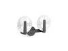 KOHLER K-38397-SC02S Hint Two-light sconce, matte black