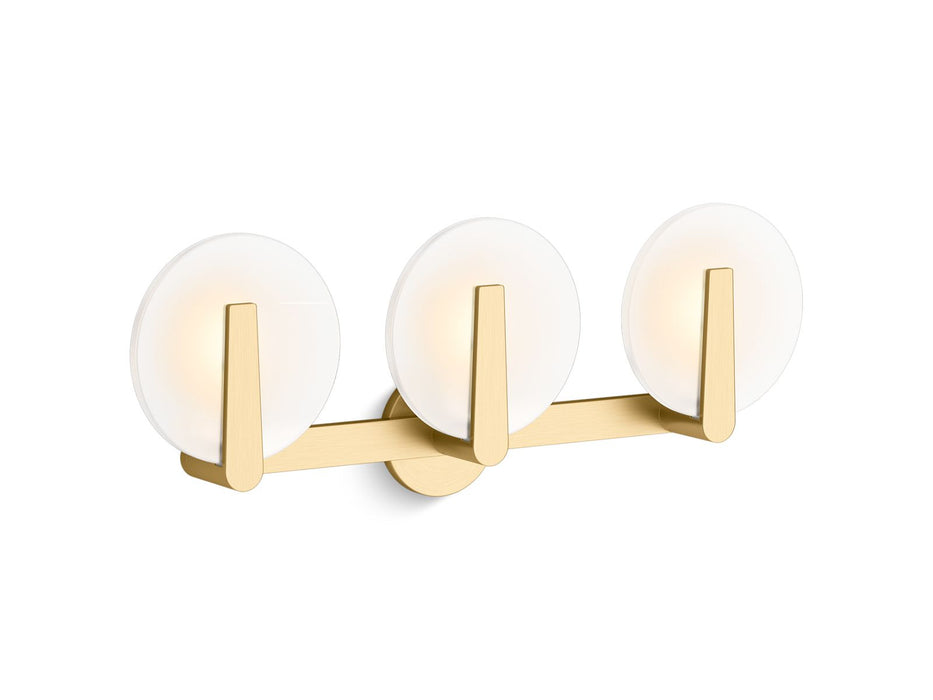KOHLER K-38398-SC03 Hint Three-light sconce, brushed moderne brass - view 2