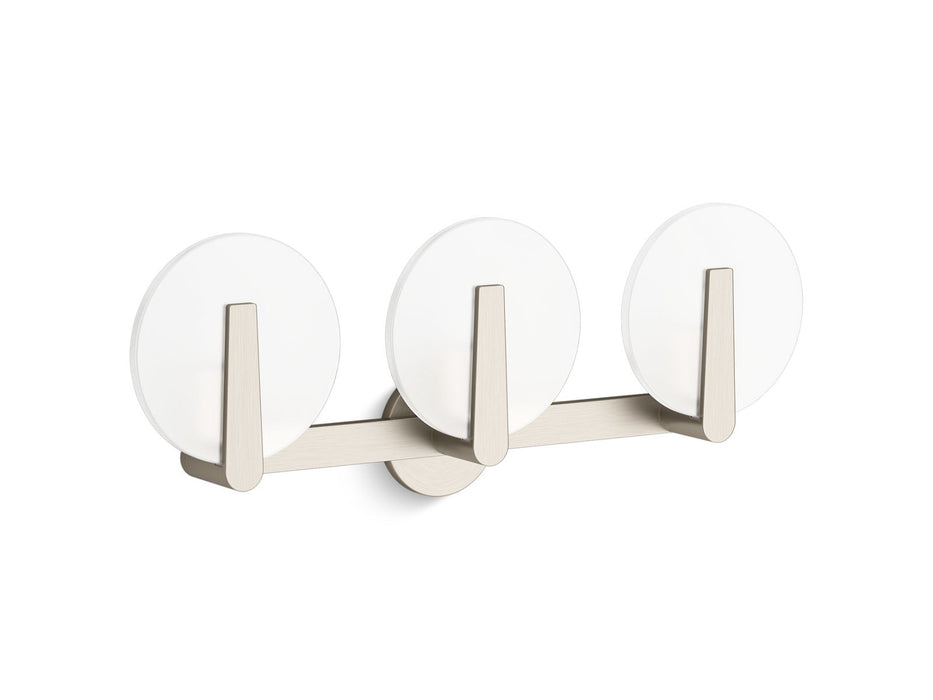 KOHLER K-38398-SC03 Hint Three-light sconce, brushed nickel