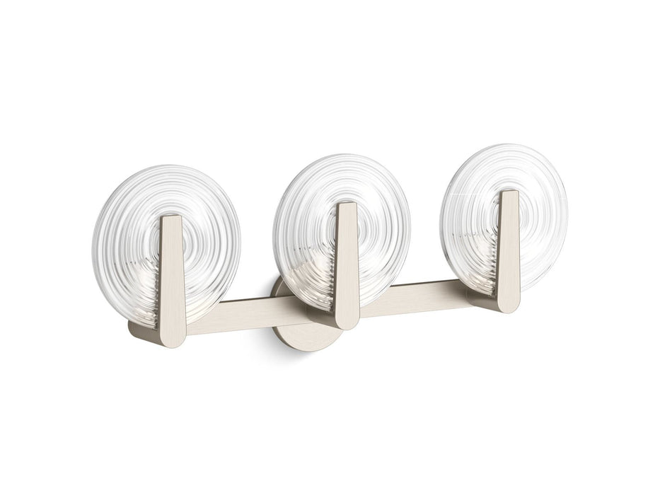 KOHLER K-38398-SC03S Hint Three-light sconce, brushed nickel